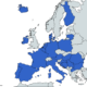 small map showing all the 23 countries represented by our members marked in blue